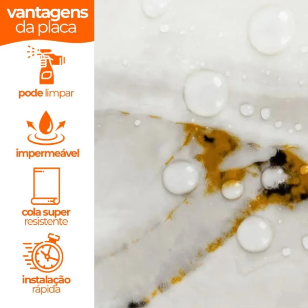 Placa Flexível Efeito Mármore 1,20m X 3,00m (3,6m2)